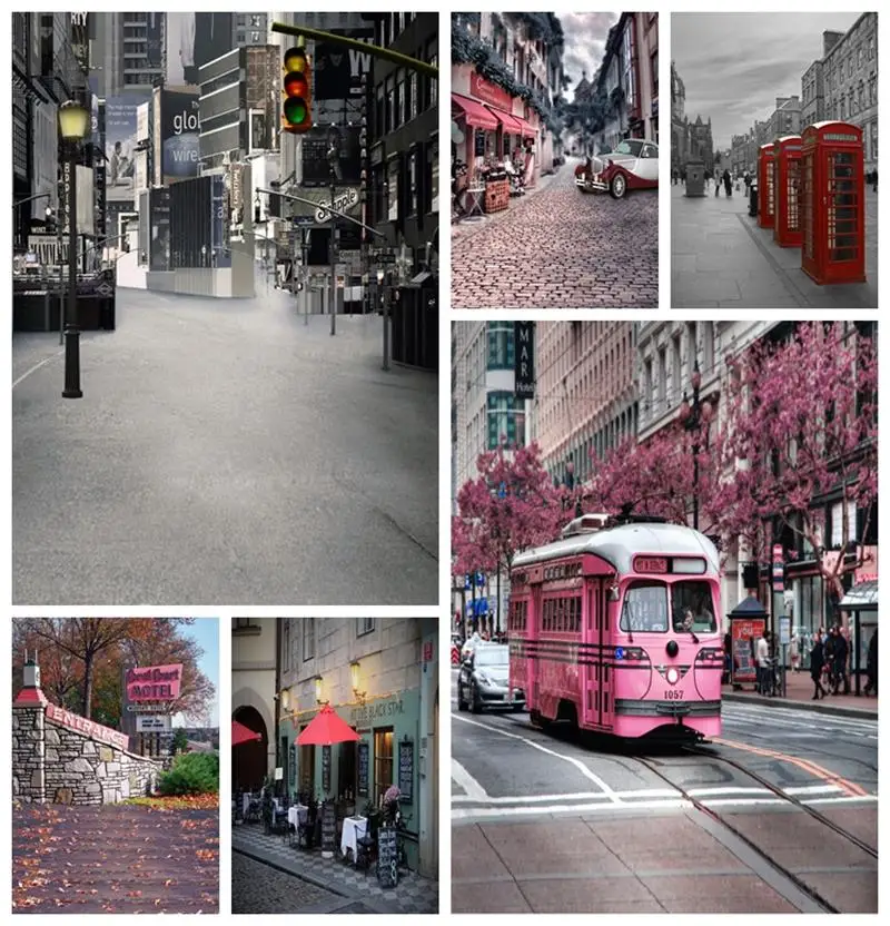 Фон для фотосъемки с изображением Нью-Йорка в стиле ретро