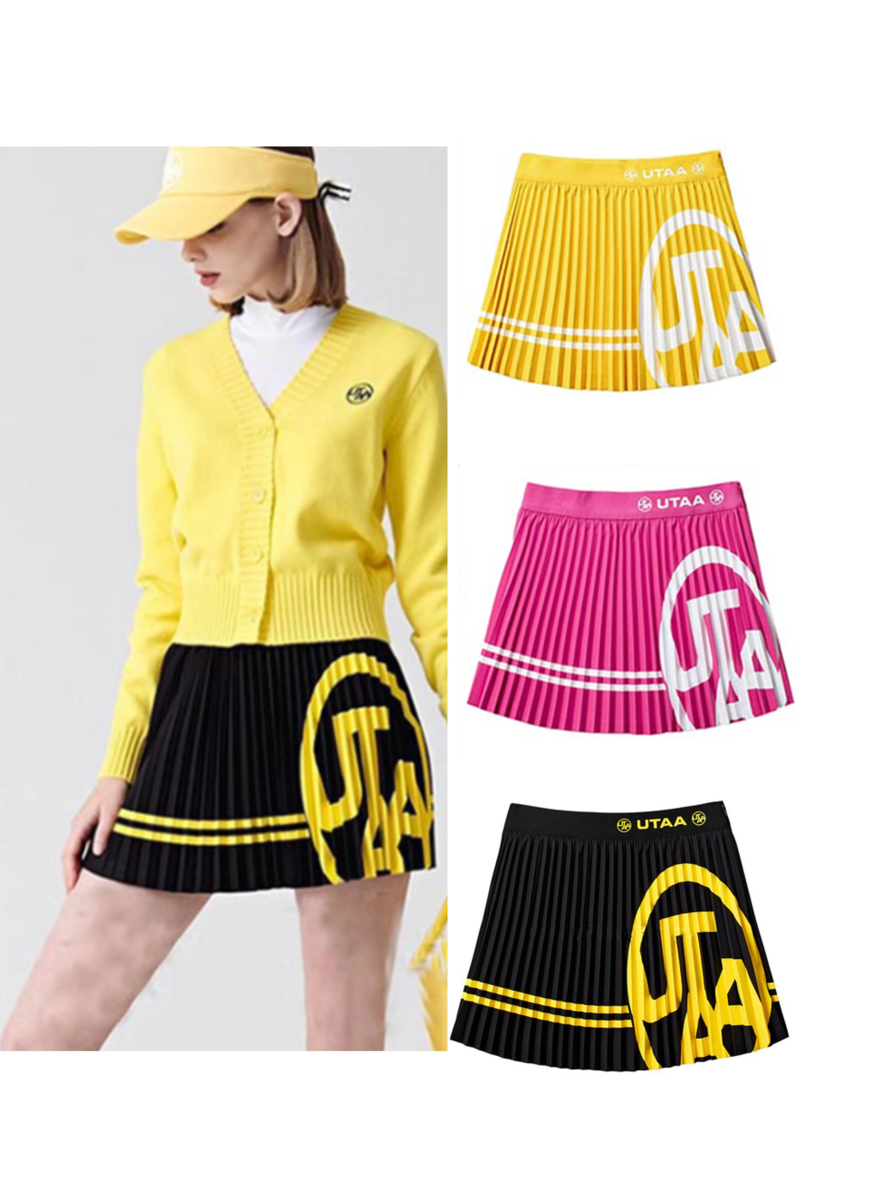 

2023 New Women's Golf Pleated Tennis Skirts for Summer Short Skirt Outdoor Sports Golf Short Skirt