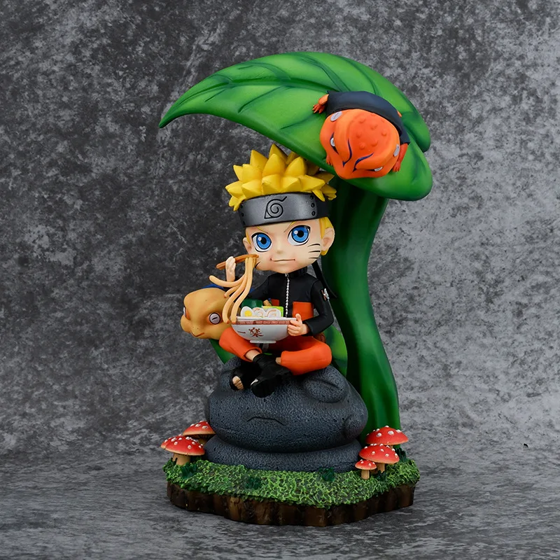 

25CM Anime NARUTO Uzumaki Naruto Scenes of eating Ramen in childhood figure PVC Model toys doll Collectible Ornaments Gifts