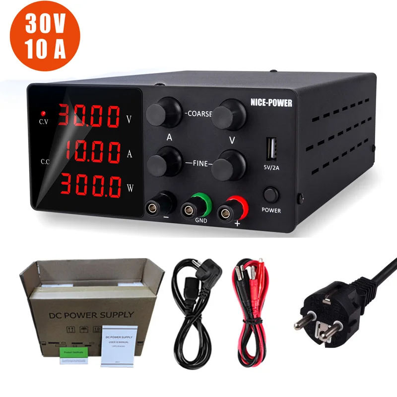 

30V 10A Adjustable DC Power Supply Voltage Regulator LED Digital laboratory Stabilizer Switching 30V 5A Lab Bench Source 120V 3A