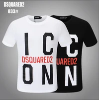 authentic dsquared2 mens short sleeve t shirt cotton high quality round neck letter printing 833