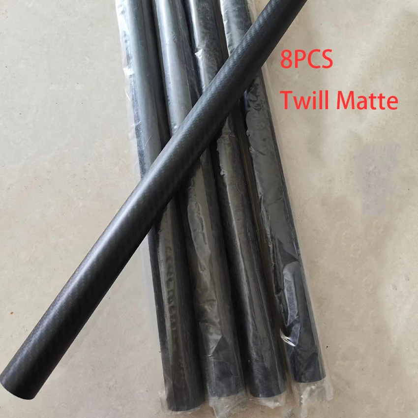 

8pcs Length 500mm Carbon Fiber Tube OD 6mm--30mm High Composite Hardness Material 3K Twill Matte for Plant Protection Aircraft