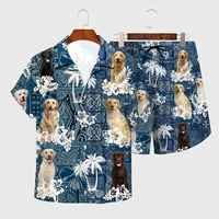 labrador retriever hawaiian set 3d all over printed hawaii shirt beach shorts men for women funny dog sunmmer clothes