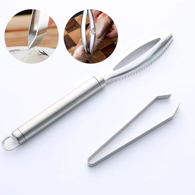 

Рыбочистка из нержавеющей стали, рыбочистка, скребок, пинцет для костей