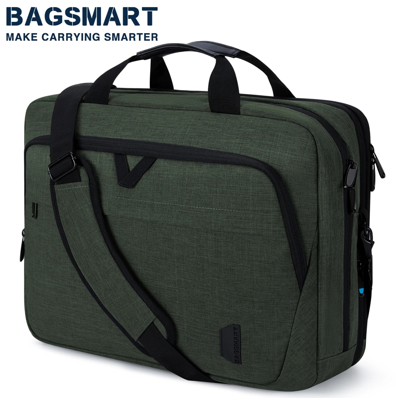 Large Expandable 17.3 inch Laptop Bag Case BAGSMART Waterpro