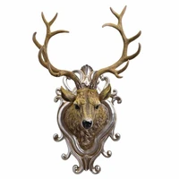 wall decoration fortune resin deer head wall hanging arts and crafts gifts home ornaments