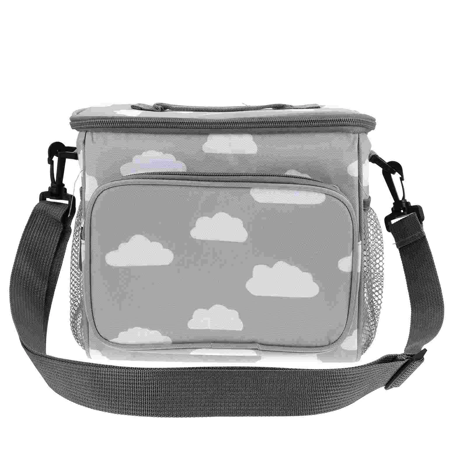 

Insulated Lunch Tote Bento Cooler Picnic Delivery Box Thermal Portable Cold Travel Grocery Pouch Shopping Hot Work Bags