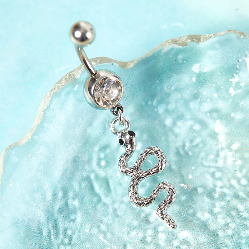 Кольцо для пирсинга змеи из нержавеющей стали пупка