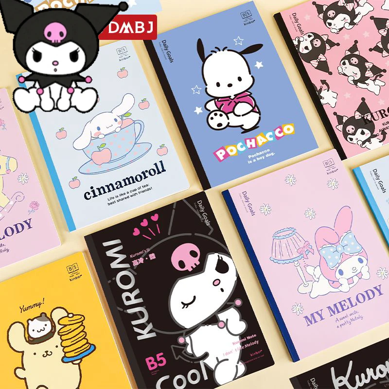 

Sanrio Cinnamoroll Pompompurin My Melody Kawaii мультяшный блокнот Kuromi аниме Справочник B5 студенческий милый новый дневник записная книжка