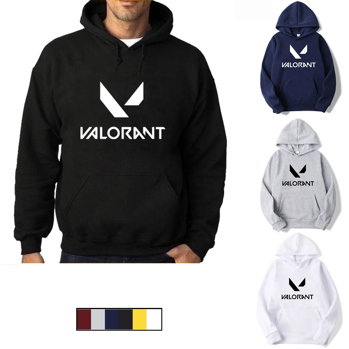 

Hot Game V-Valorants Hoodies Fashion Casual Long Sleeve Valorant Printed Sweatshirt Cool Hooded Pullovers Tops