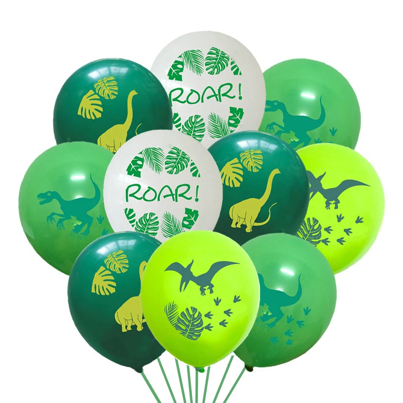 10pcs Dinosaur Confetti Latex Balloons Birthday Party Wedding Holiday Decoration Balloon Baby Shower Air Balls Globos