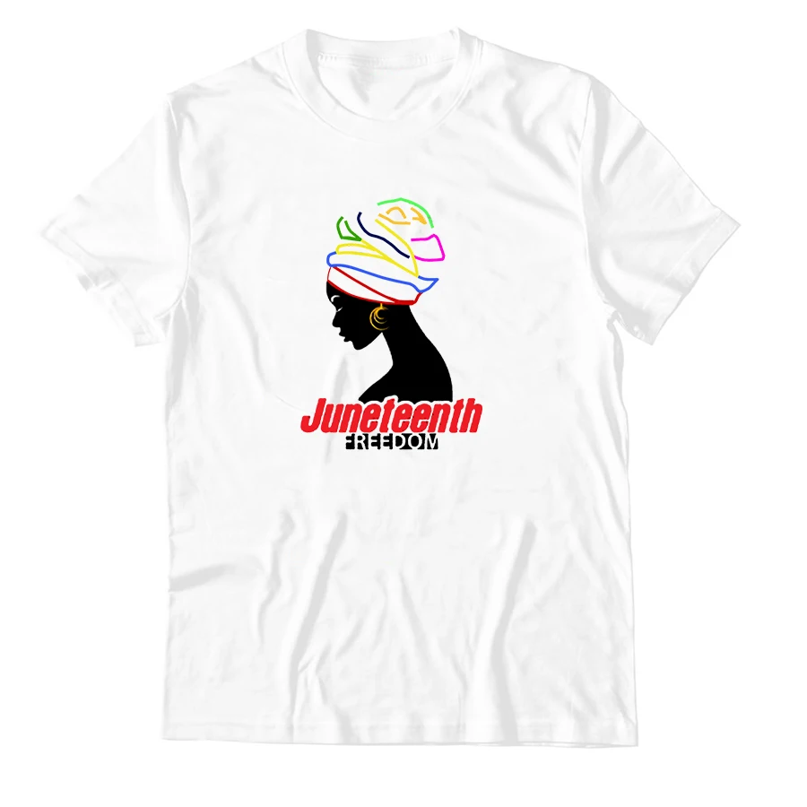 

Freedom And Equality Juneteenth Black History Month T-Shirt Women High Quality 100% Cotton Graphic T Shirts For Women's T-Shirts