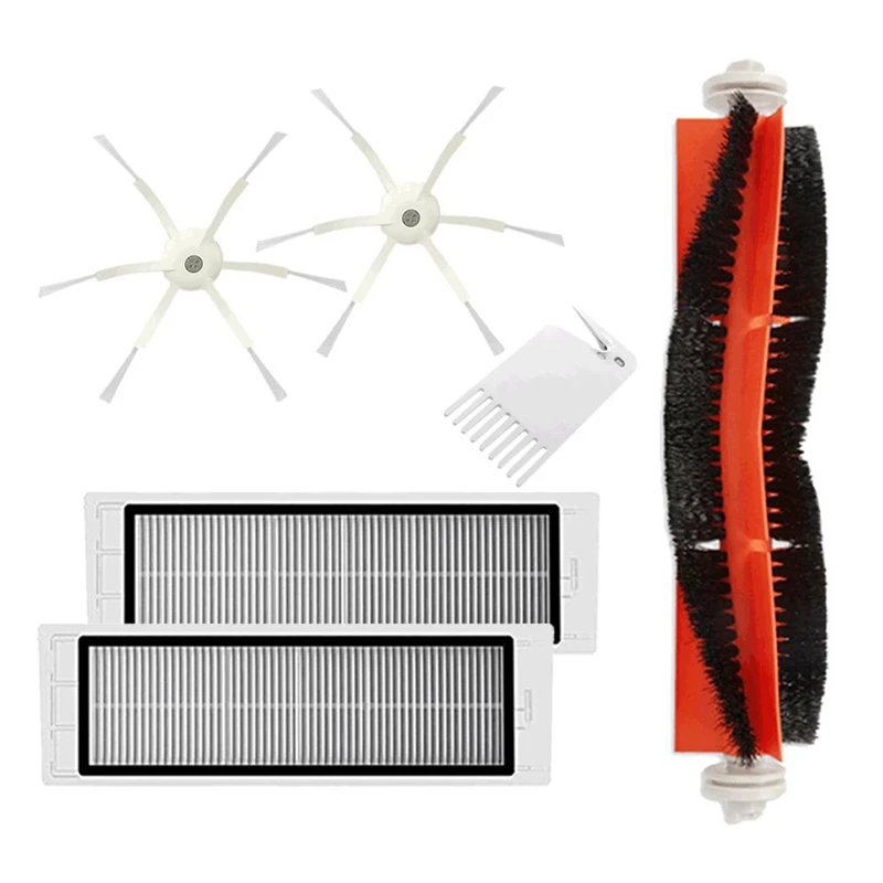 

HEPA фильтр + боковая щетка + основная щетка для робота-пылесоса Xiaomi MI Roborock S50 Запчасти для пылесоса аксессуары