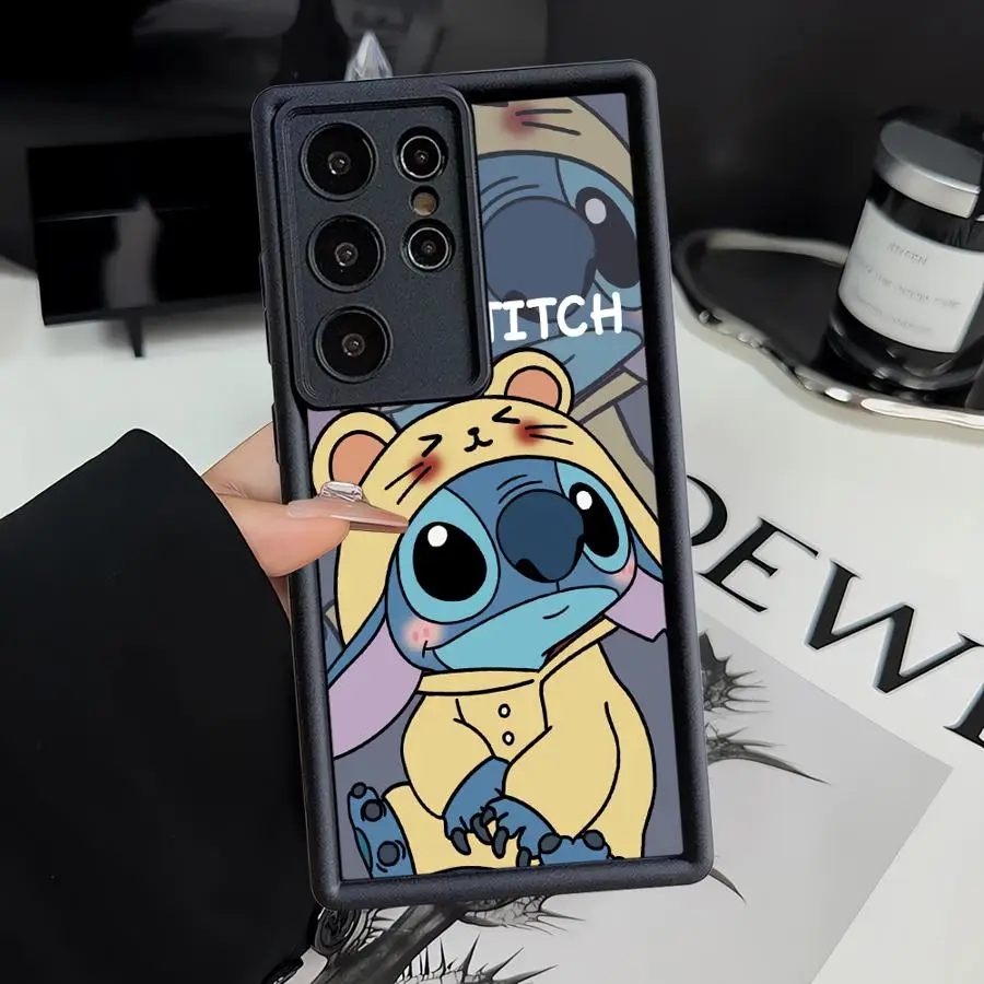 Чехол для телефона Samsung Galaxy S24 Ultra S23 FE S25 Plus S21 S20 S22 S23+ 5G Soft Cover Funda Capa Disney Cartoon Stitch Anqi
