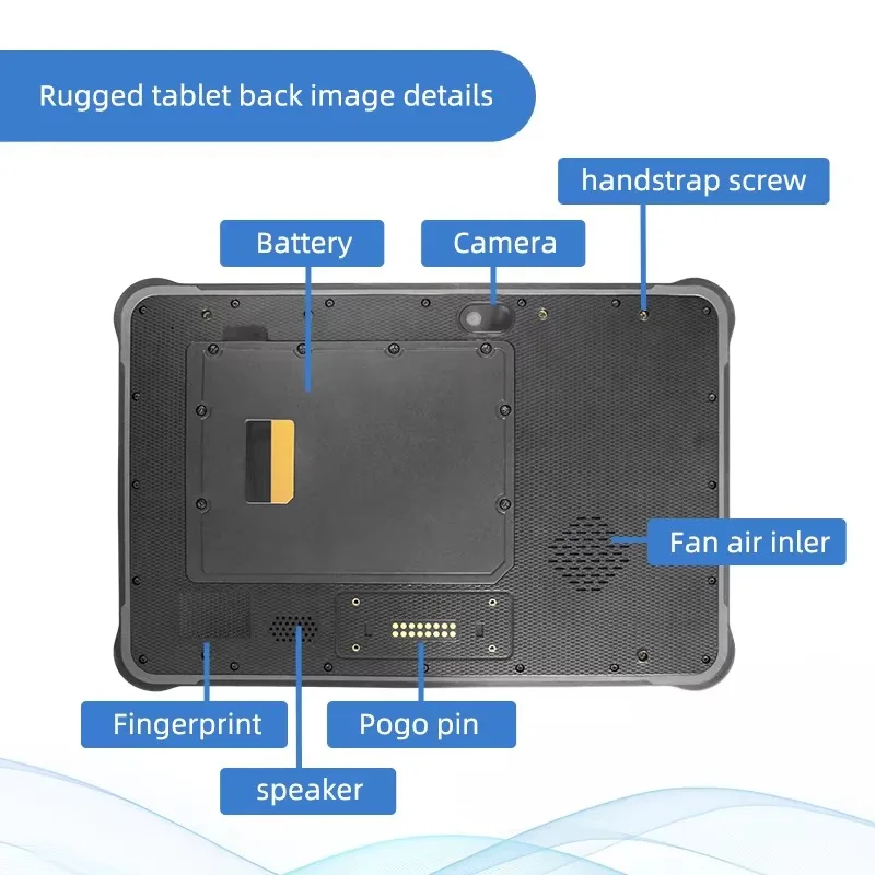 Фото Заводской 4G Lte 32G Ram 1TB SSD 10,1-дюймовый прочный планшетный ПК Win11, промышленная клеммная колодка, прочный промышленный планшет для использования на открытом воздухе №4