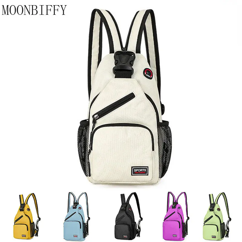 

Women Small Backpack 2022 Casual Girls Chest Bag with Earphone Hole Travel Backpack Multi-Functional Rucksacks Mochila Mujer