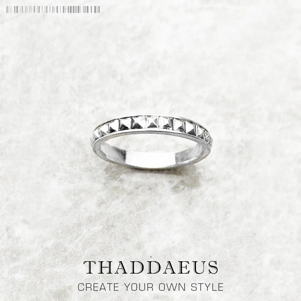 

Studs Wedding Bands Ring,Europe Style Fine Jewerly For Women & Men Punk Gift In 925 Sterling Silver