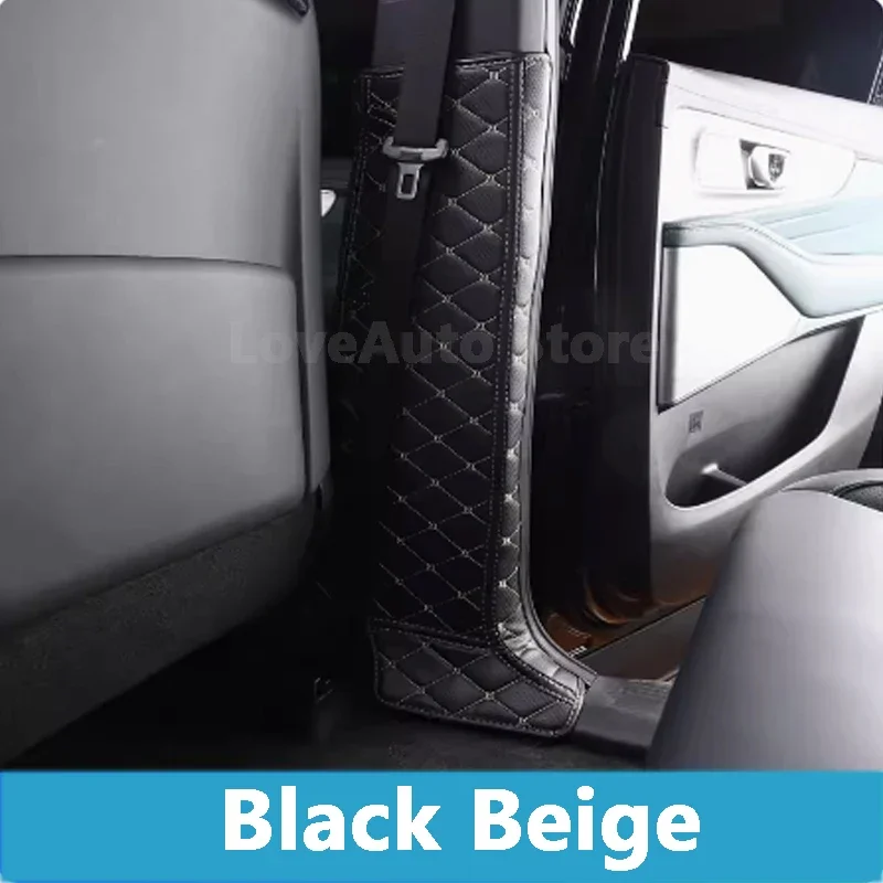 Для Trumpchi GAC GS8 2-го поколения 2022-2024 автомобильная стойка B, противоударный защитный коврик, накладка на ремень безопасности, кожаные украшения, аксессуары