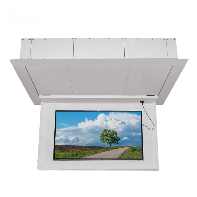 

65 inch ceiling tv bracket Adjustable ceiling Stands motorized tv mount drop down tv lift audiovisual equipment