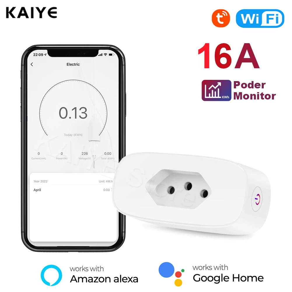 

Смарт-розетка с Wi-Fi и монитором, 16 А