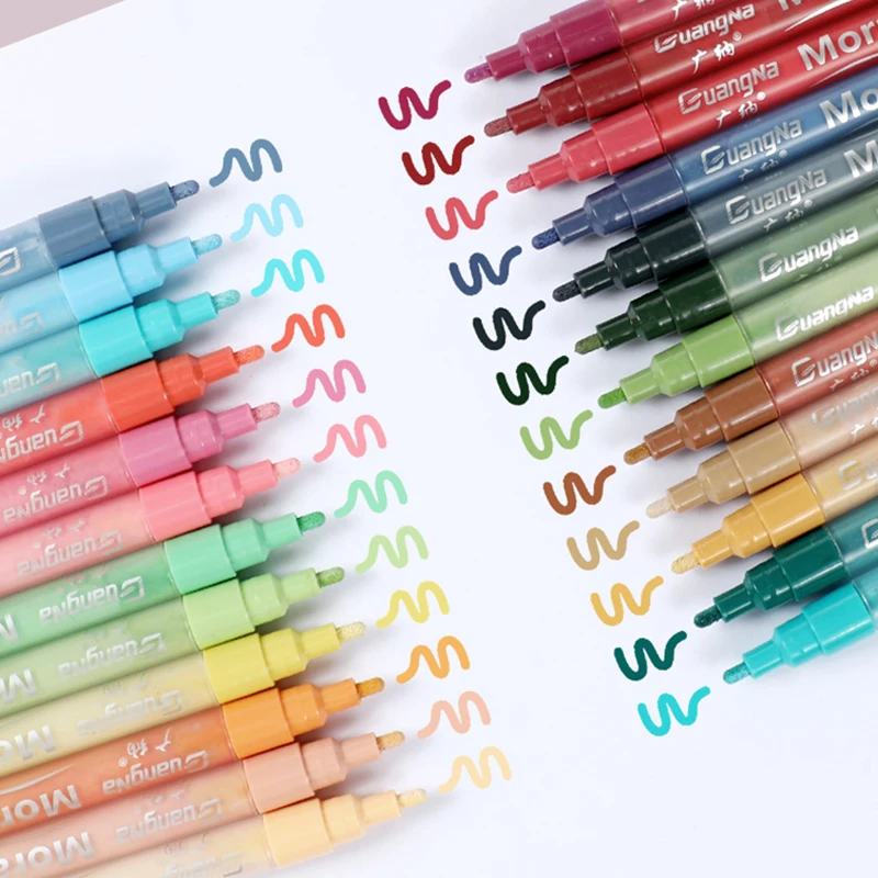 12/24/36/48 цветов акриловая краска маркер ручка 2-3 мм Morandi акриловый для рок