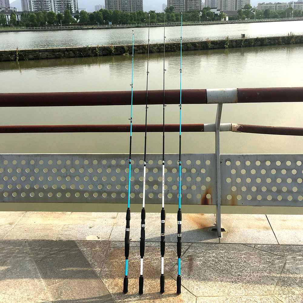 Кастинговое удилище вращающаяся удочка 1 5-1 8 м синий белый цвет для бросания