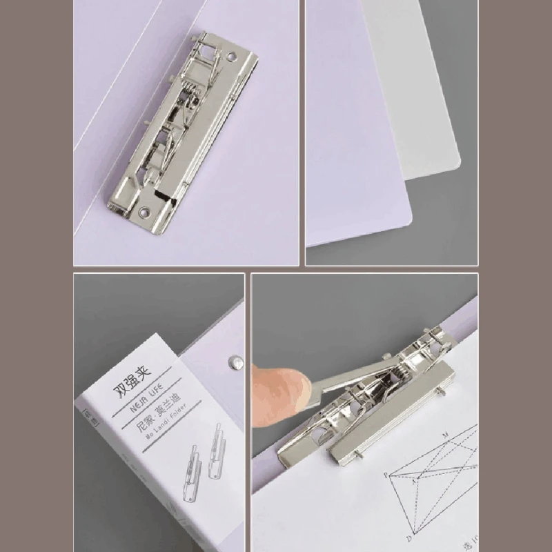 

Папка для файлов A4 с Двойным Зажимом Для страниц, водонепроницаемые вместительные органайзеры для файлов