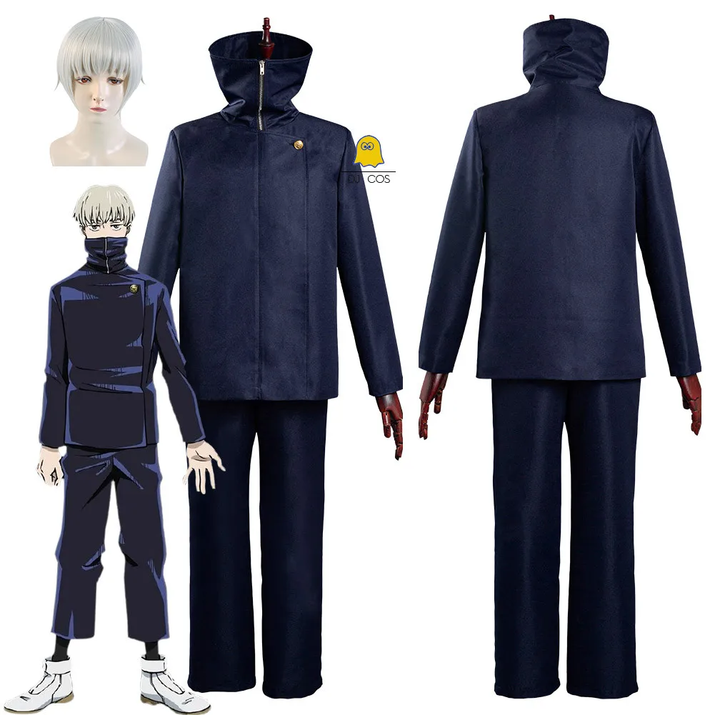 

Jujutsu Kaisen Anime Toge Inumaki Cosplay Costume Wig Top+Pants Halloween Christmas Party School Uniform Outfits Men Women