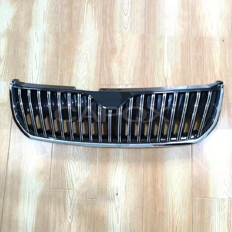 Фото Решетка переднего бампера, маска для Skoda Superb 2009-2013, хромированная решетка радиатора, средняя сетка, гоночные грили, авто решетка №3