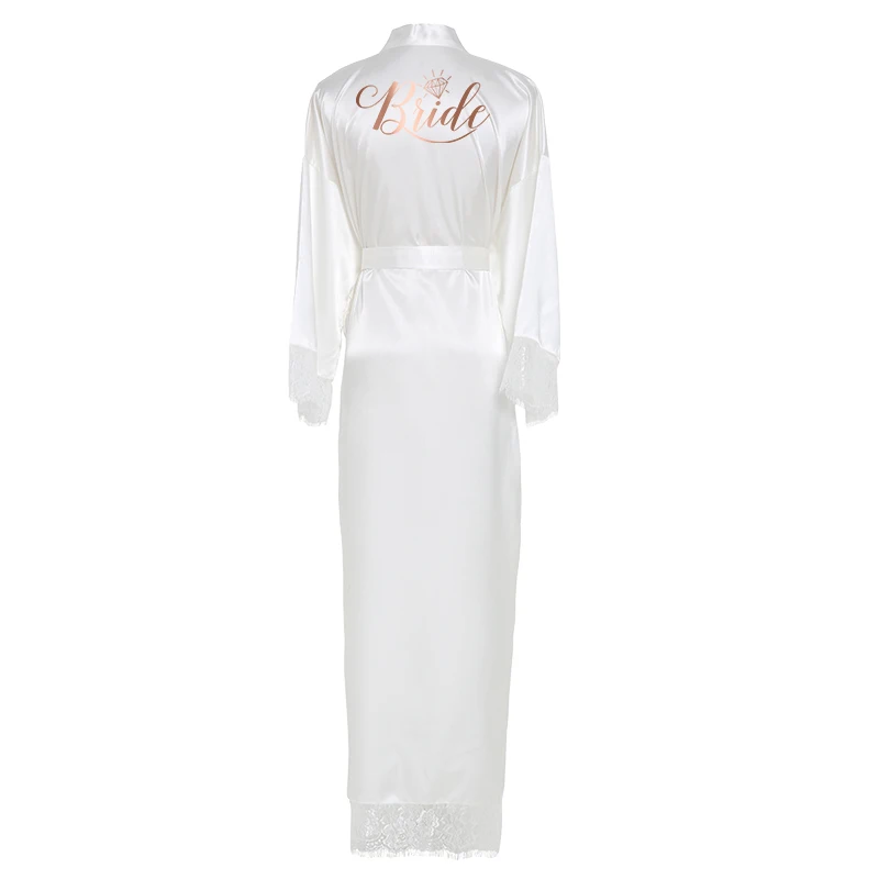 Silk Satin Lace Robes Bridesmaid Bride Robe Bridesmaid Robes Women Bridal Robes Wedding Long Robe Bathrobe Green Robe