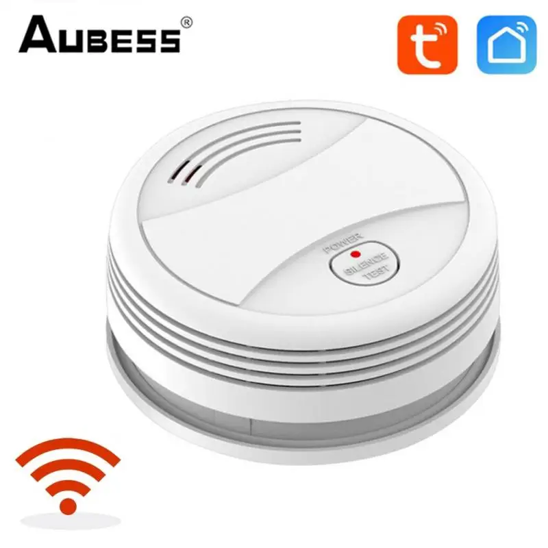 

Датчик дыма Aubess с поддержкой Wi-Fi, 80 дБ