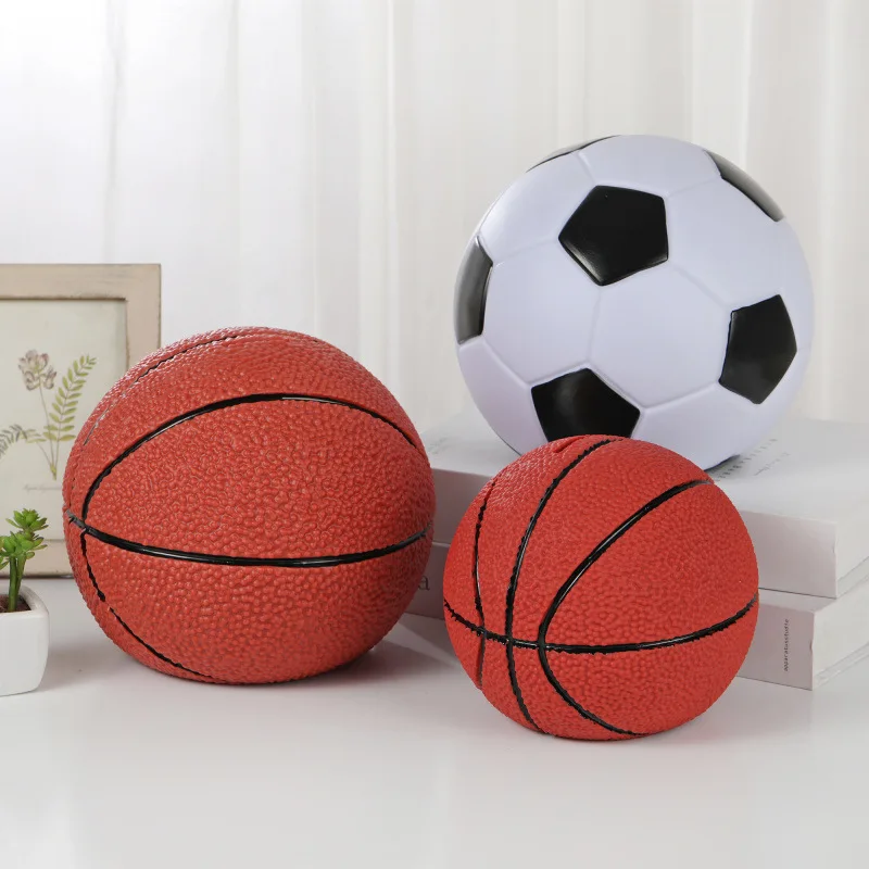 

Basketball Football Piggy Bank for Kids Cute Hidden Safe Creative Ornament Cartoon Coin Money Boxes Saving Living Room Gift