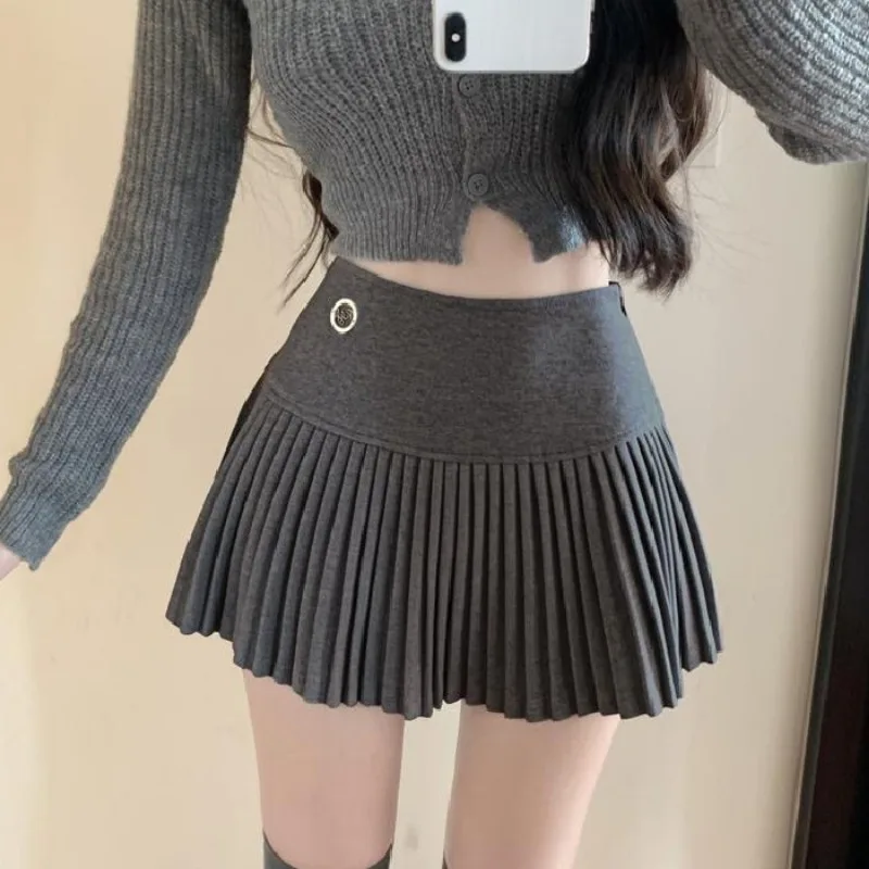 Корейская плиссированная юбка для пожилых людей осенняя новая элегантная