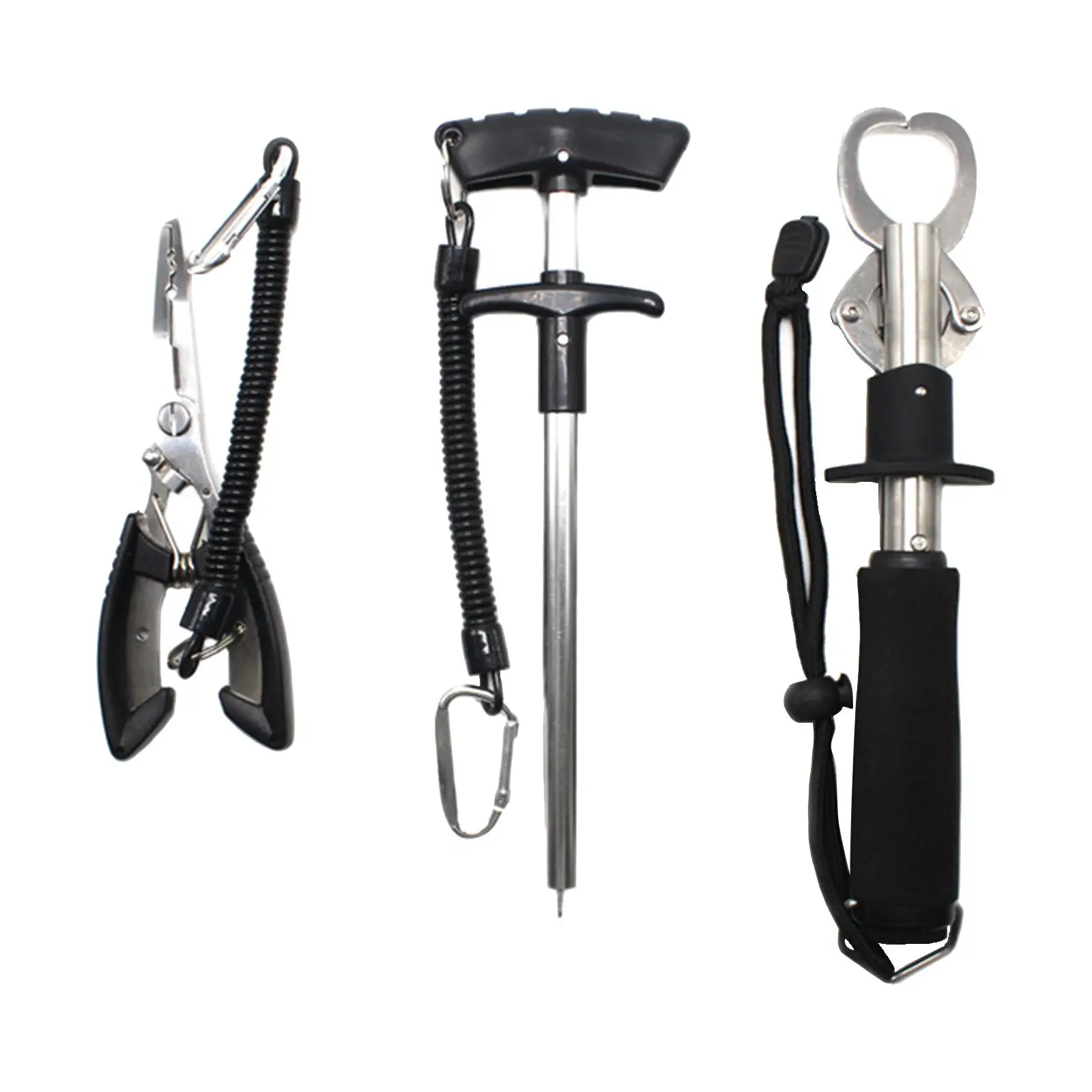 

3x Fishing Pliers Set Toolkit Multi Tool for Freshwater Saltwater Fittings Portable Professional Lightweight Braid Line Cutting