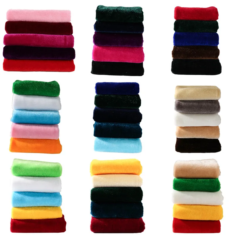 5 шт. 50x50 см однотонная бархатная ткань 100% хлопок для одежды Детское платье шляпа