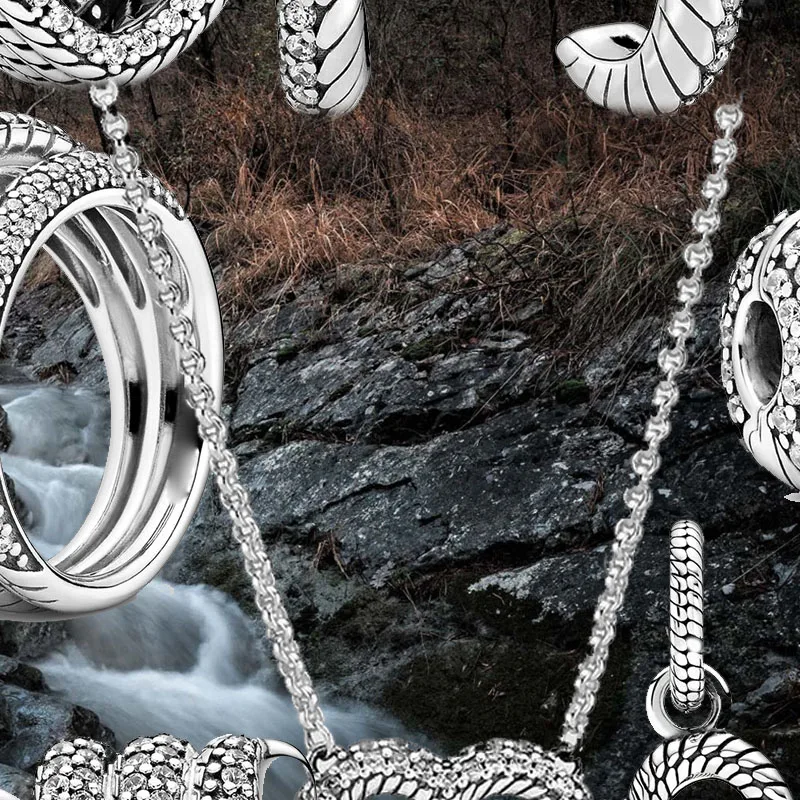 

High Quality Autumn Jewelry Snake Bone Ring Stud Pendant Necklace Clip Charm Beading Inlaid cubic zirconia