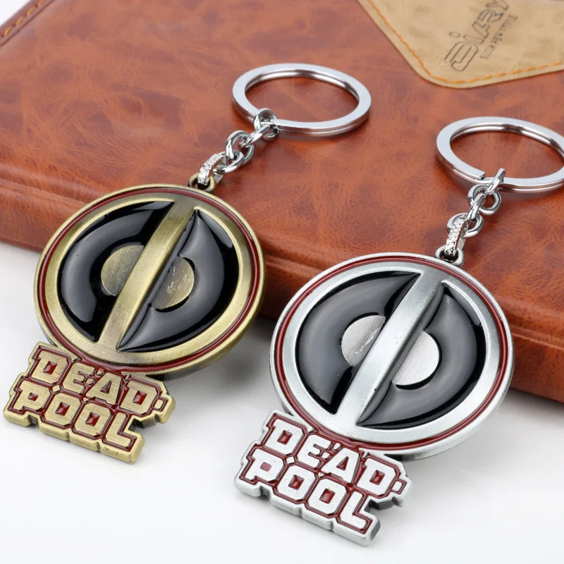 

Marvel Deadpool Logo Alloy keychain Marvel Movie Peripheral Key ChainPendant Small Gift