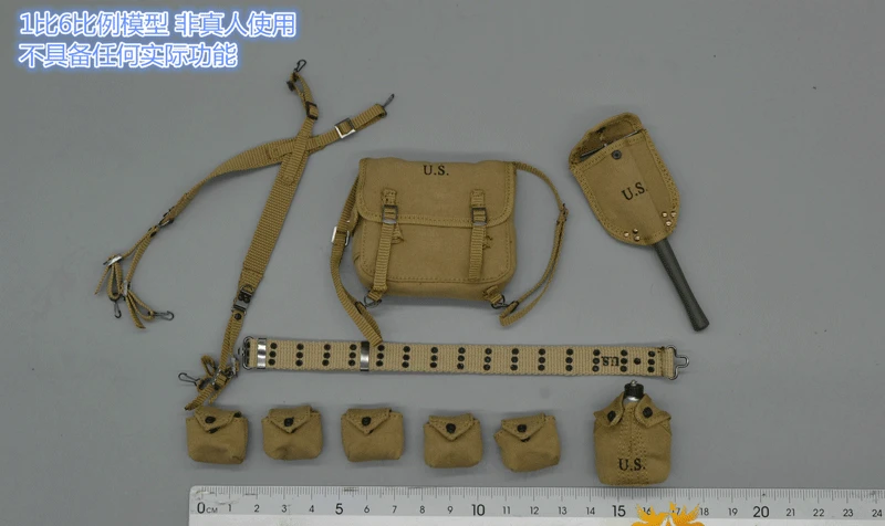 

DID1/6th Sodier A80161/S WW II 101st Airborne Ryan 2.0 Belt&Bags Model for 12''