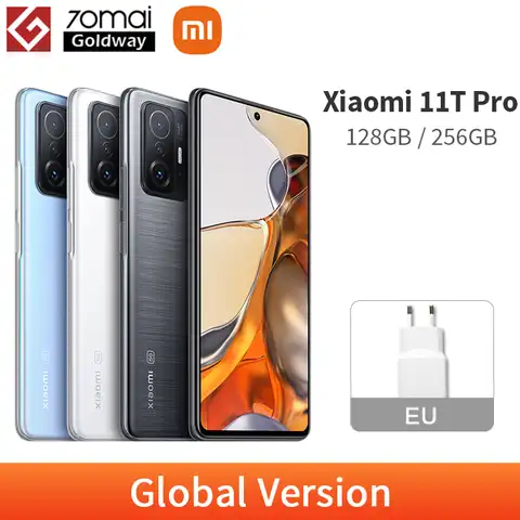 Смартфон Xiaomi 11T Pro, 8 ГБ, 128 ГБ/256 ГБ, 120 Вт, HyperCharge, Восьмиядерный процессор Snapdragon 888, 120 Гц, AMOLED дисплей