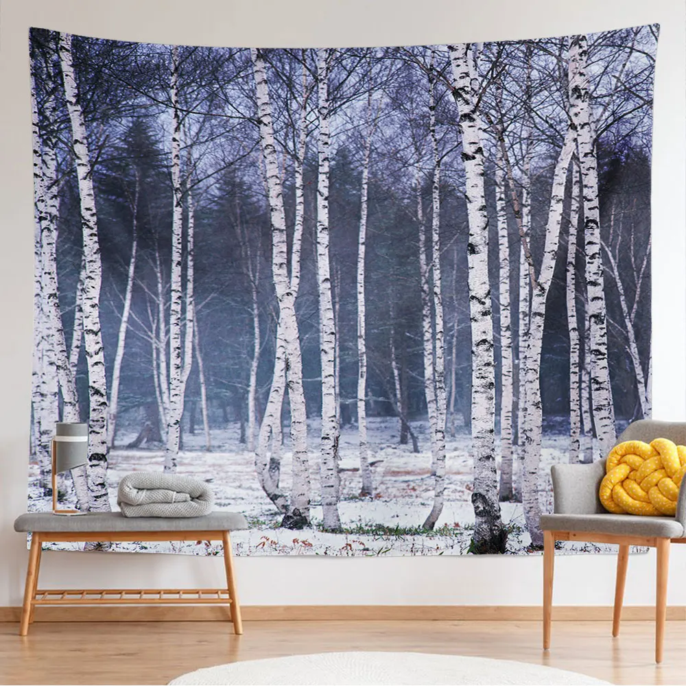 

Forest Aesthetic Psychedelic Tapestry Funny Weed Nature Space Tree Trippy Popular Wall Hanging Teen Girl Bedroom Decorations
