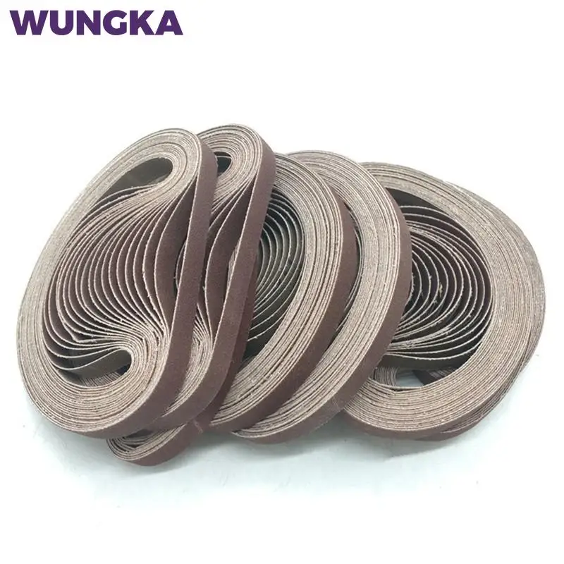 25pcs/Set 10*330mm/15*452mm/13*457mm Sanding Belts P40-P1000 Abrasive Screen Band for Wood Soft Metal Grinding Polishing