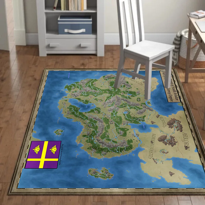 Современный винтажный Ковер Серии Map для гостиной напольный ковер детской
