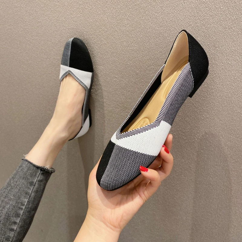 

Flat Shoes for Women Loafers Mixed Colors Casual Shoe Ladies Flats Breathable Spring Autumn Round Toe Shallow Large Size Zapatos