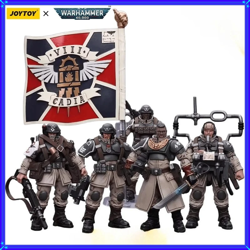 Фото Фигурка JOYTOY Warhammer 40K Cadian Command Team, масштаб 1:18, коллекционная модель солдата, художественная игрушка, подарок для взрослых №1