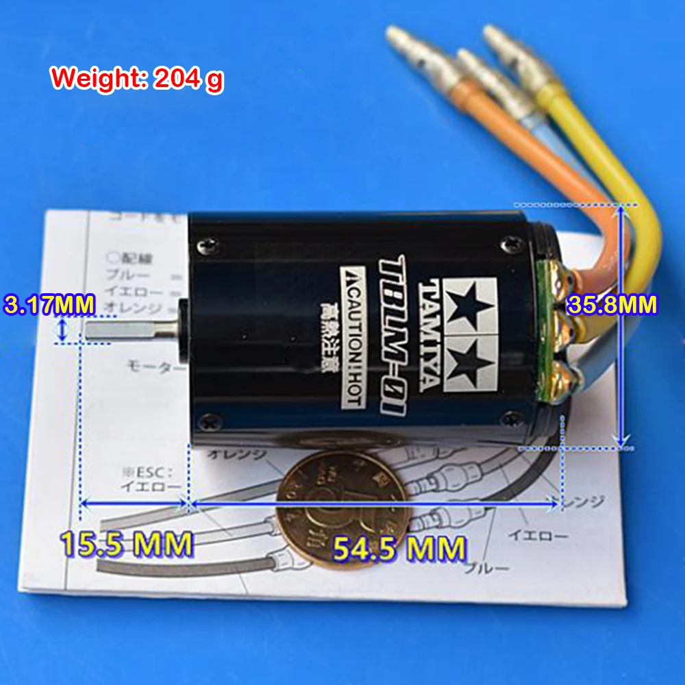 

Двигатель TAMIYA для автомобиля, 18T 14T 12T, бесщеточный 3-фазный бесиндуктивный двигатель постоянного тока 6,6-7,2 В, высокоскоростной мощный автомо...