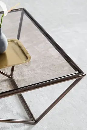 

Modern lux Venna Metal Glazed Medium Coffee table coffe table