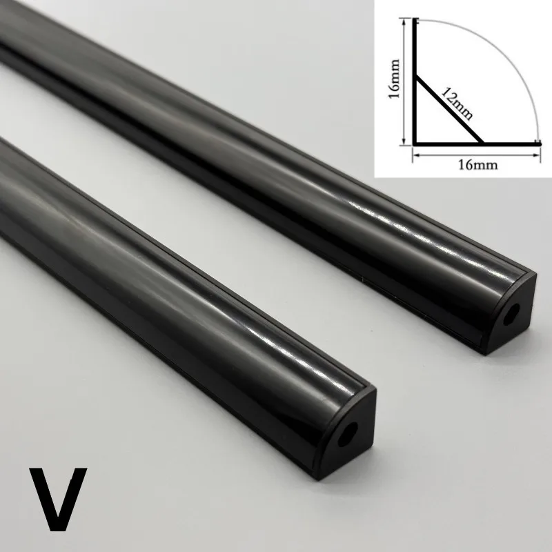 

Черные алюминиевые профили для светодиодной ленты NATORLOU