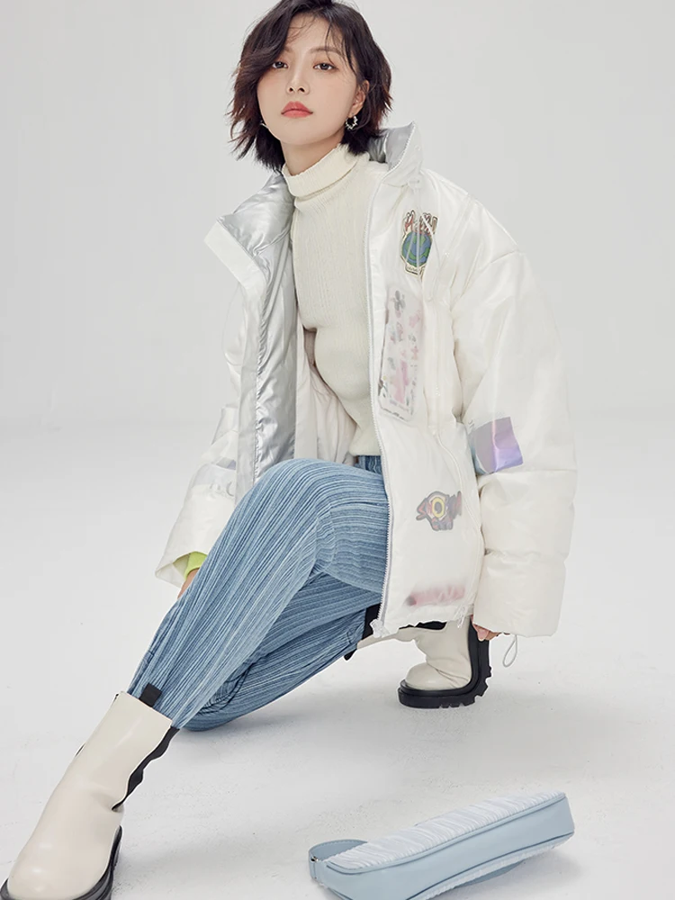 Winter Down Puffer Jackets for Women Korean Fashion Trends Couple Clothing Teenage Girl Warm Bubble Coat High Quality Streetwear