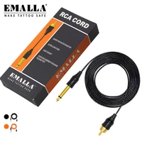emalla high quality tattoo clip cord power cord 1 8m soft silicone rca tattoo cable for tattoo machine pen makeup tattoo supply