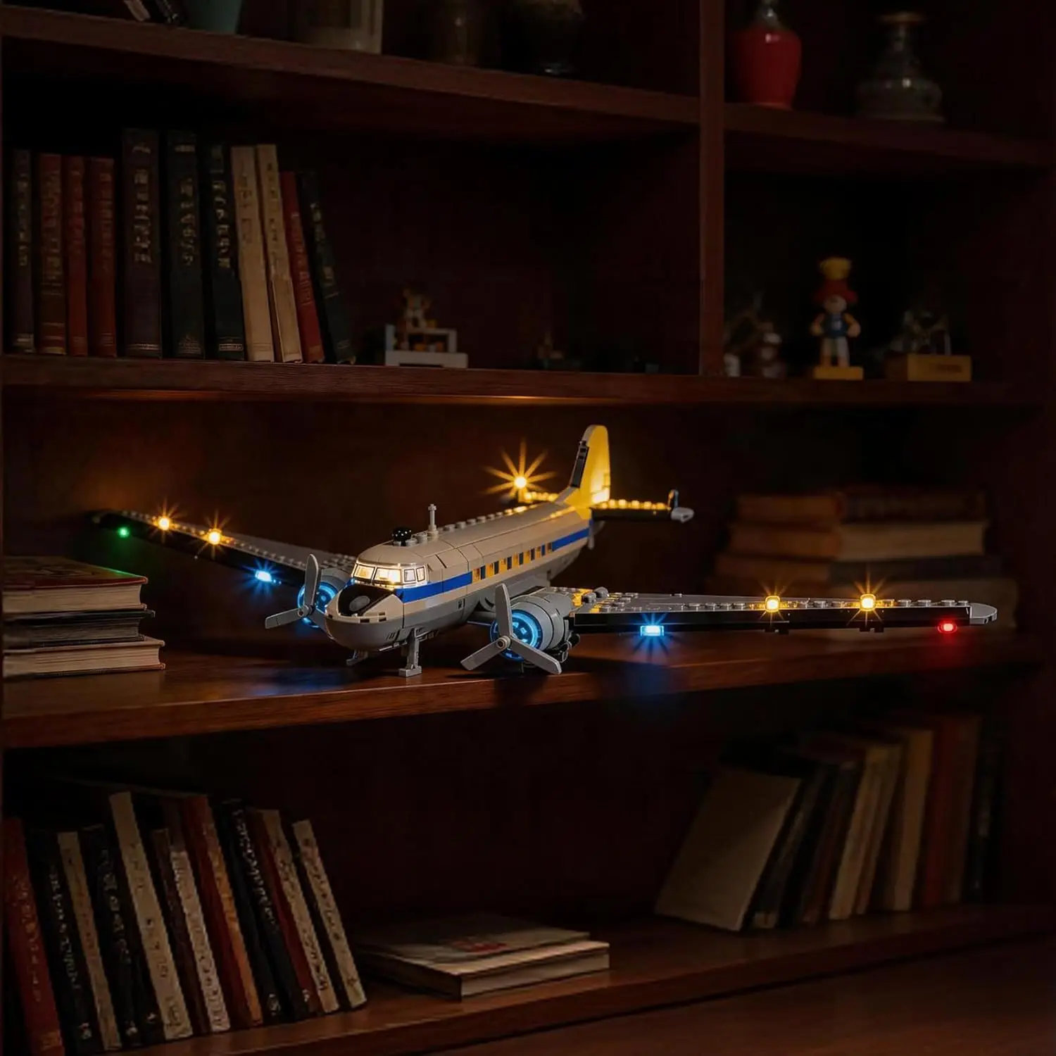 Фото Светодиодный аксессуарный светильник HPROSPER (без модели) для LEGO 11378-Douglas ™   DC-3 ™   Скрытая проводка для легкой установки на авиалайнерах Pan American Airways №1